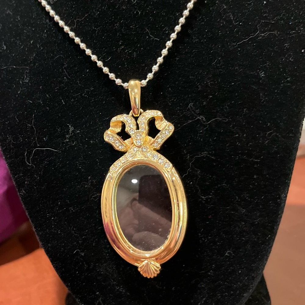 Swarovski Gold and Black Pendant Necklace